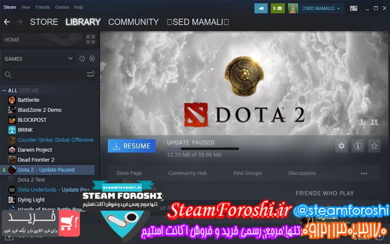 فروش اکانت استیم کد 5469