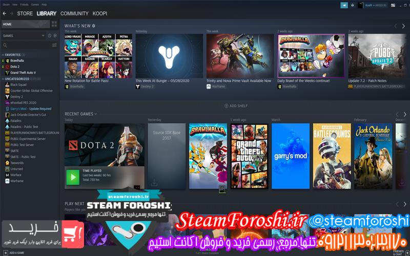 فروش اکانت استیم کد 5491