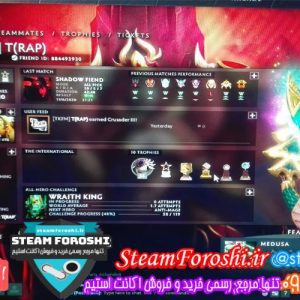 فروش اکانت دوتا ۲ کد ۵۵۴۵