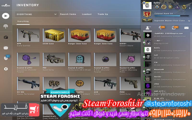 فروش اکانت cs go کد5601