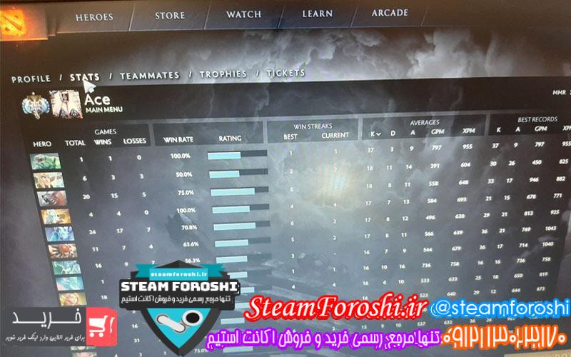 فروش اکانت دوتا ۲ کد 5605