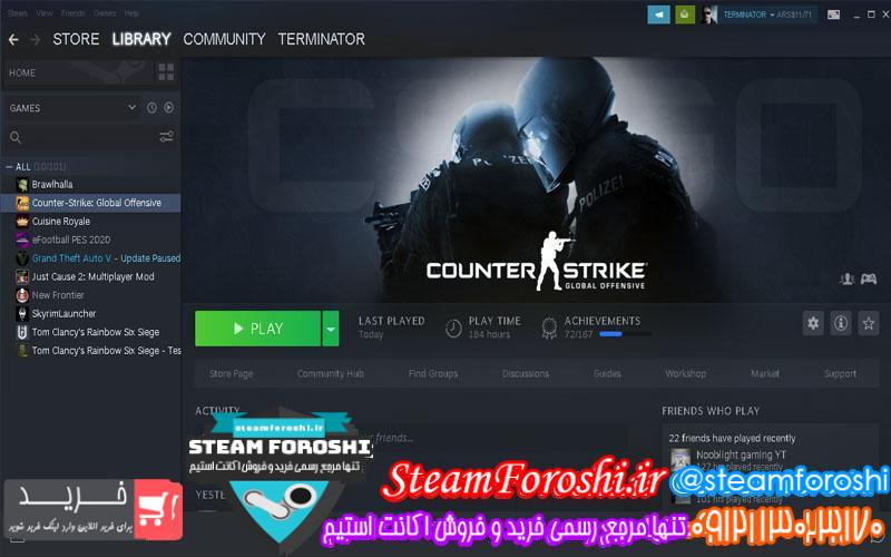 فروش اکانت استیم کد 5658