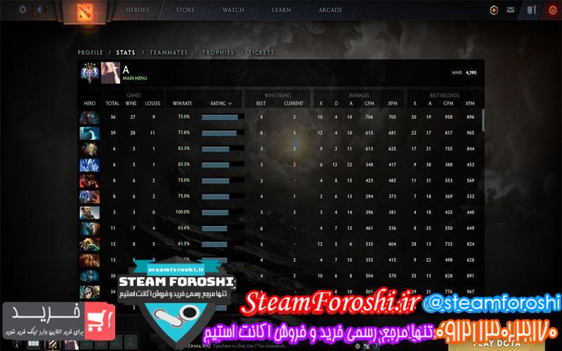 فروش اکانت دوتا ۲ کد 5666