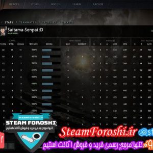 فروش اکانت دوتا ۲ کد 5696