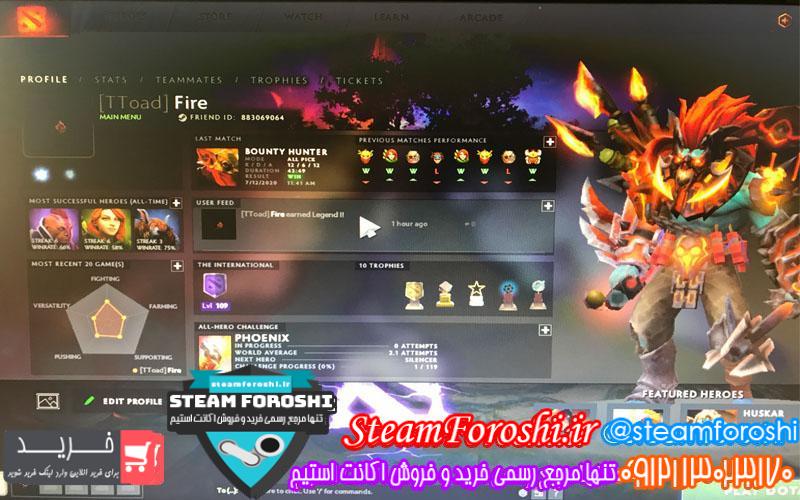 فروش اکانت استیم کد 5804