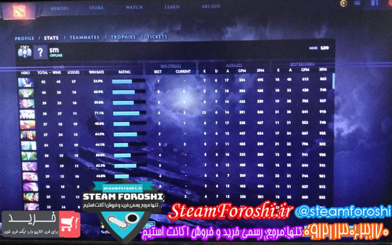 فروش اکانت دوتا 2 کد 5827