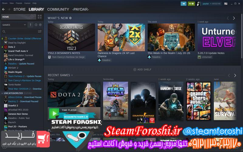 فروش اکانت استیم کد 5891