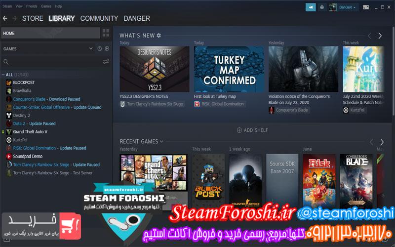 فروش اکانت استیم کد 5892