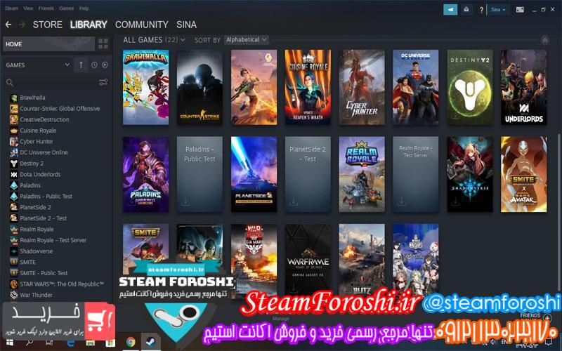 فروش اکانت استیم کد 5968