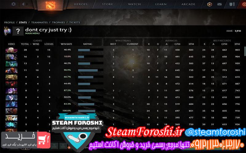 فروش اکانت دوتا 2 کد 6028