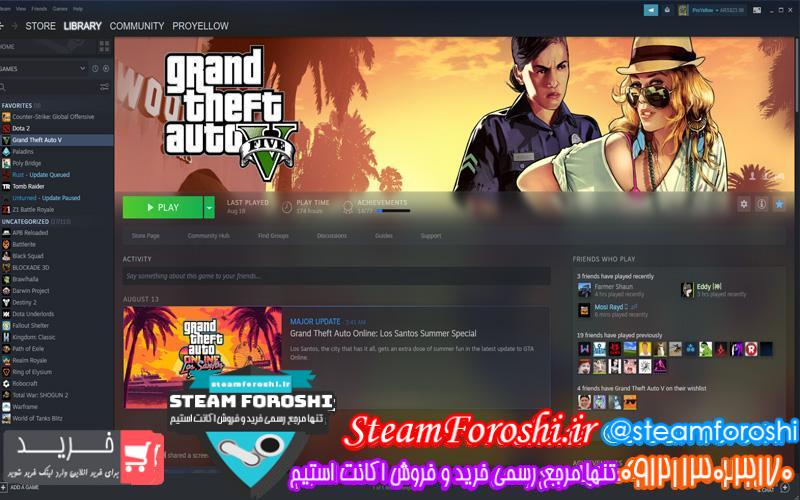 فروش اکانت استیم کد 6169