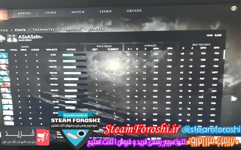 فروش اکانت دوتا 2 کد 6195