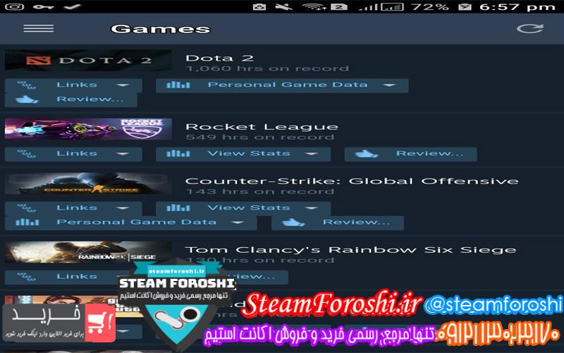 فروش اکانت استیم کد 6247