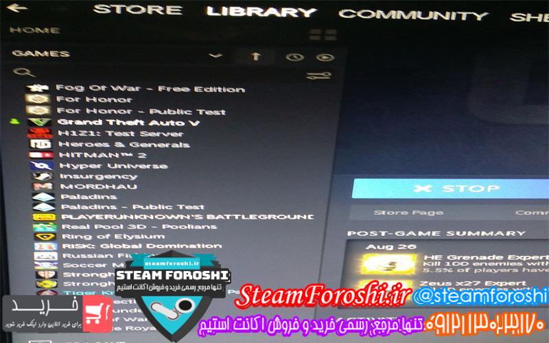 فروش اکانت استیم کد 6258