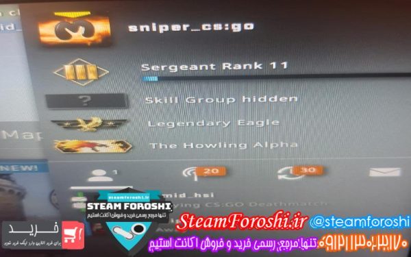 فروش اکانت cs go کد 6282