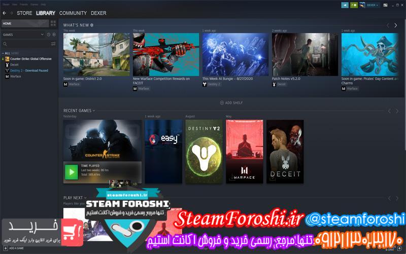 فروش اکانت استیم کد 6305