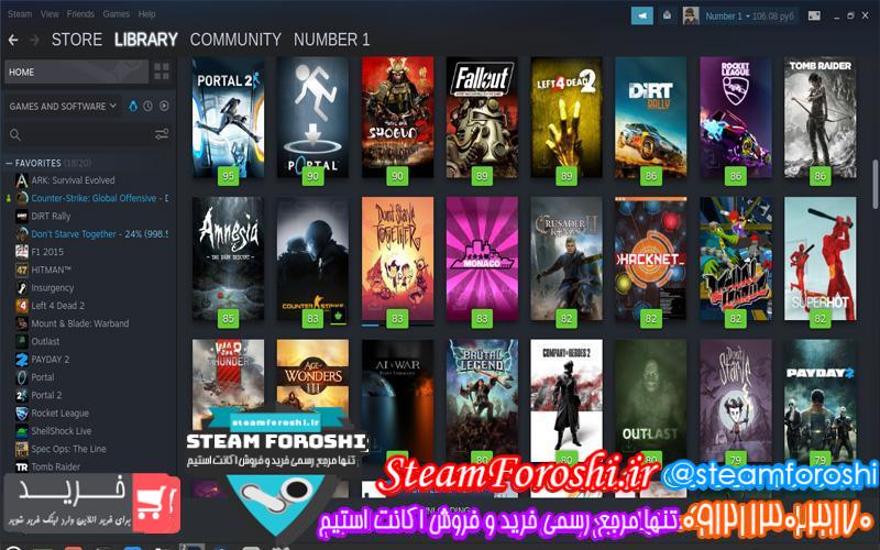 فروش اکانت استیم کد 6312