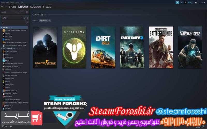 فروش اکانت استیم کد 6316