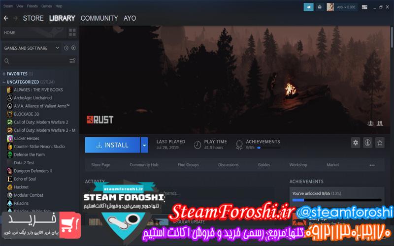 فروش اکانت استیم کد 6321