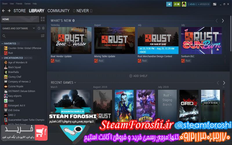 فروش اکانت استیم کد 6322