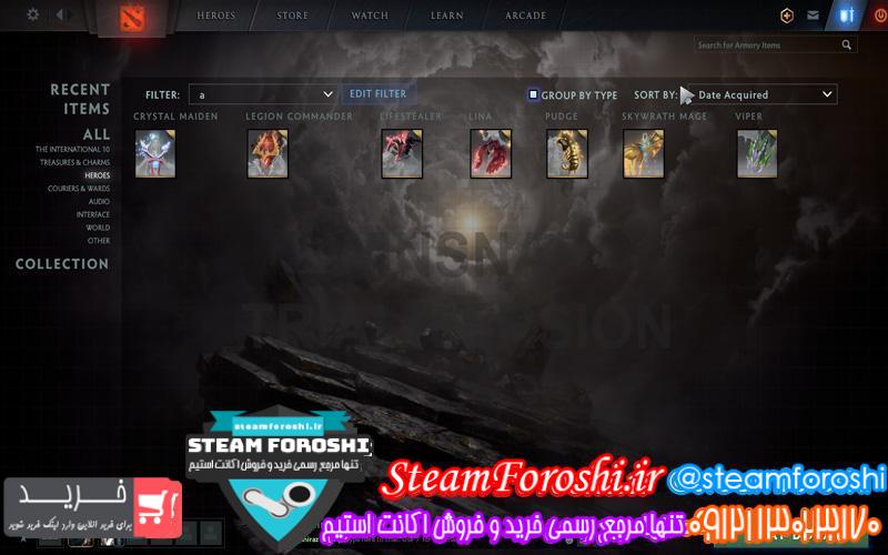 فروش اکانت دوتا 2 کد 6349