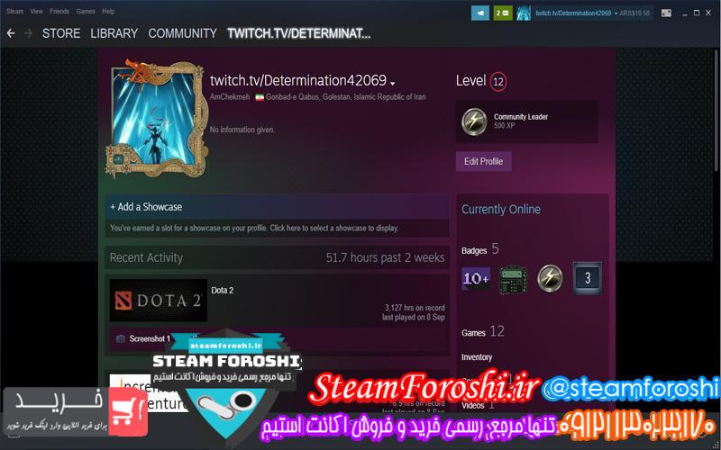 فروش اکانت استیم کد 6358