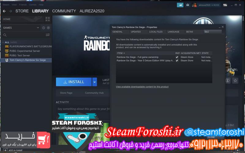 فروش اکانت استیم کد 6387