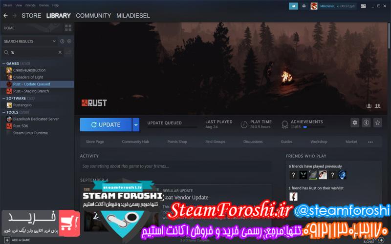 فروش اکانت استیم کد 6410