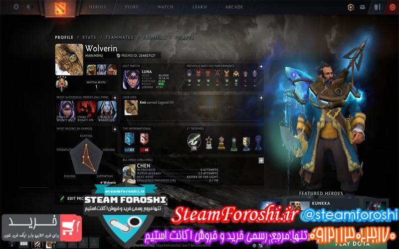 فروش اکانت استیم کد 6424