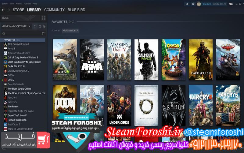 فروش اکانت استیم کد 6463