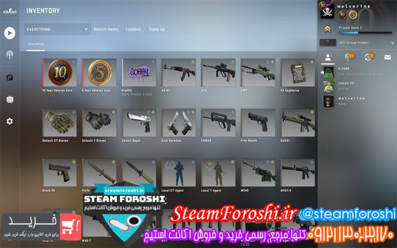 فروش اکانت cs go کد 6464