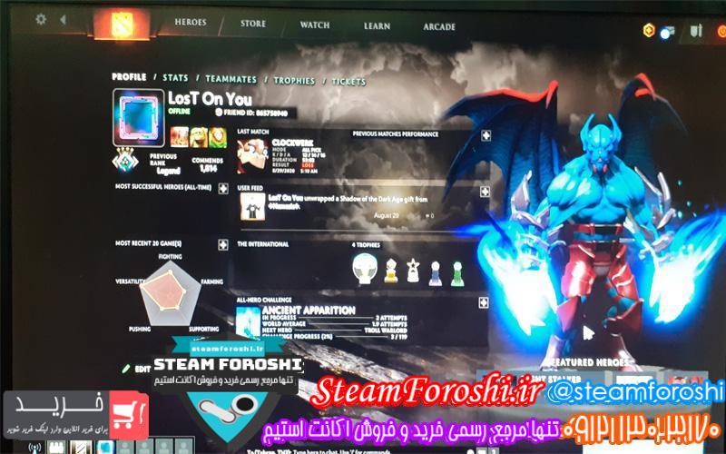 فروش اکانت دوتا 2 کد 6493