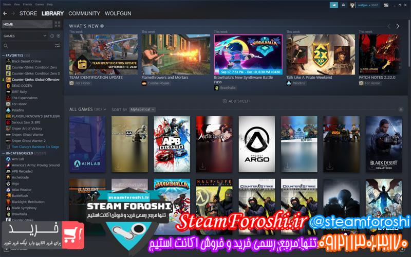 فروش اکانت استیم کد 6498