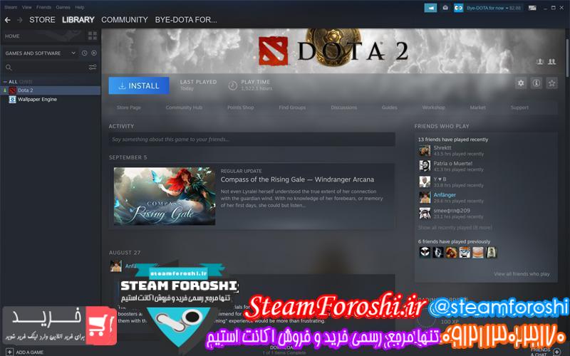 فروش اکانت دوتا 2 کد 6506