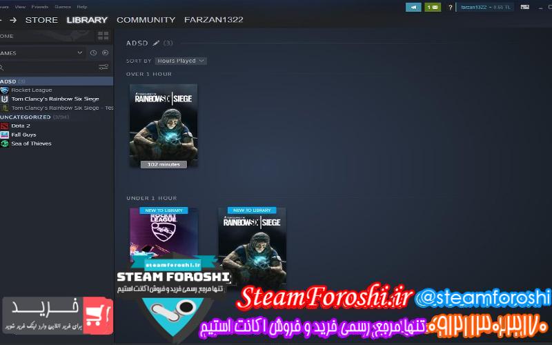 فروش اکانت استیم کد 6513