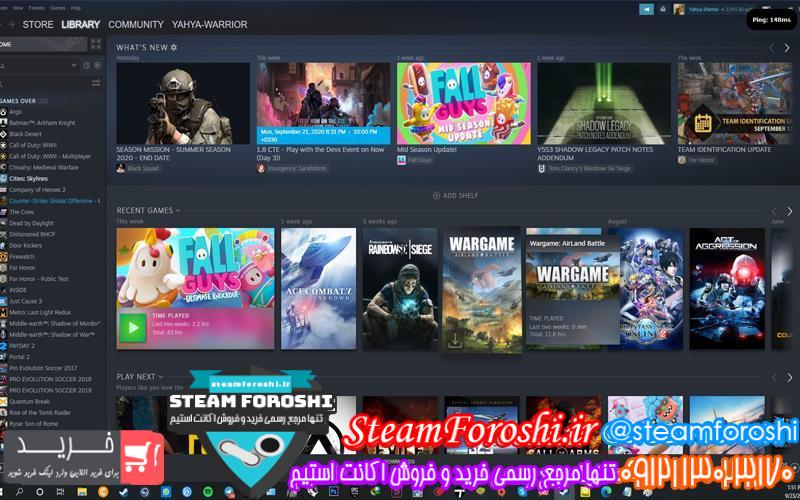 فروش اکانت استیم کد 6535