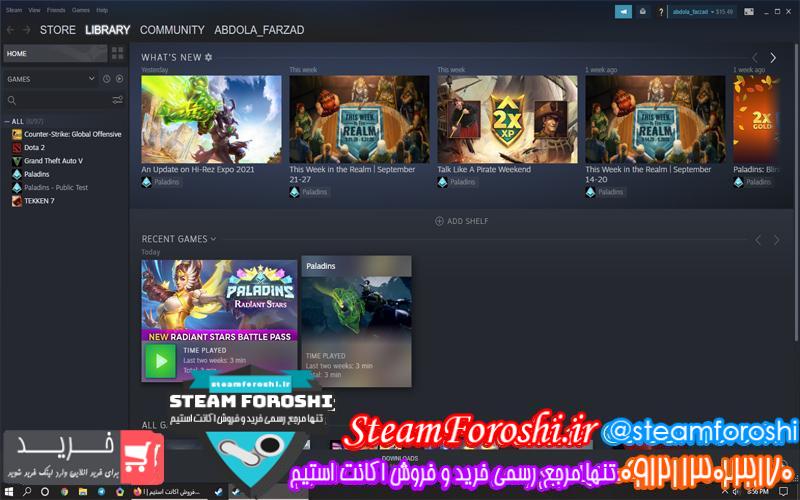 فروش اکانت استیم کد 6536