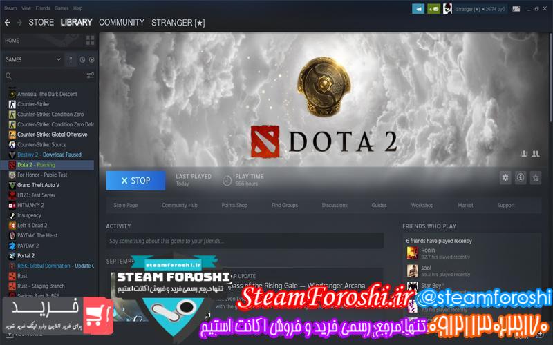 فروش اکانت استیم کد 6554