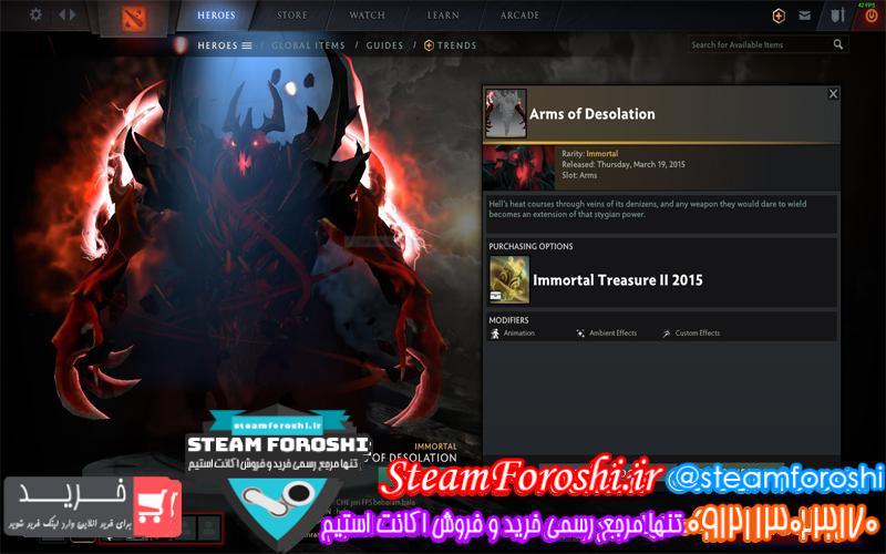 فروش آیتم دوتا 2 کد 6555