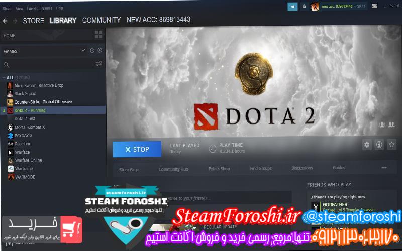 فروش اکانت استیم کد 6558