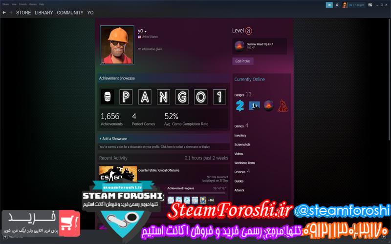 فروش اکانت cs go کد 6578