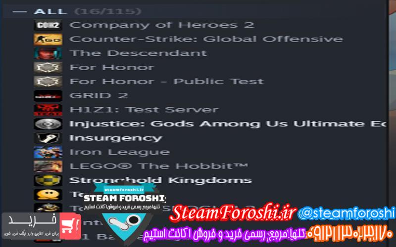 فروش اکانت استیم کد 6585