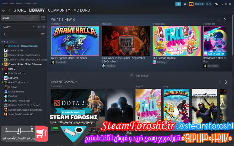 فروش اکانت استیم کد 6623