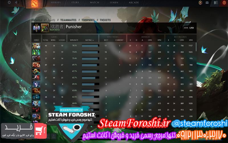 فروش اکانت دوتا 2 کد 6632