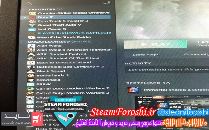 فروش اکانت استیم کد 6639