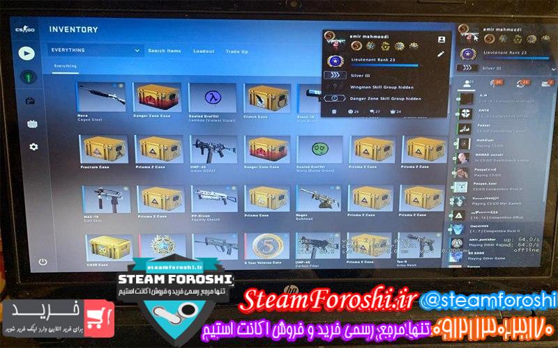 فروش اکانت cs go کد 6707