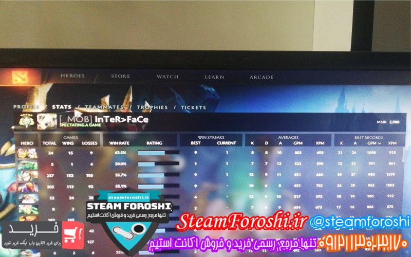 فروش اکانت دوتا 2 کد 6760