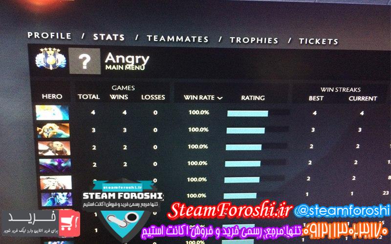 فروش اکانت دوتا 2 کد 6766