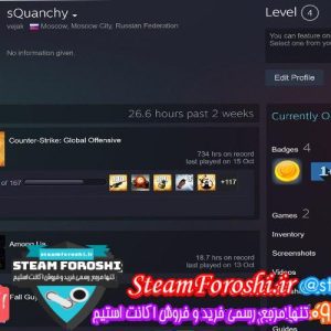 فروش اکانت cs go کد 6786