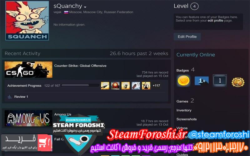 فروش اکانت استیم کد 6787